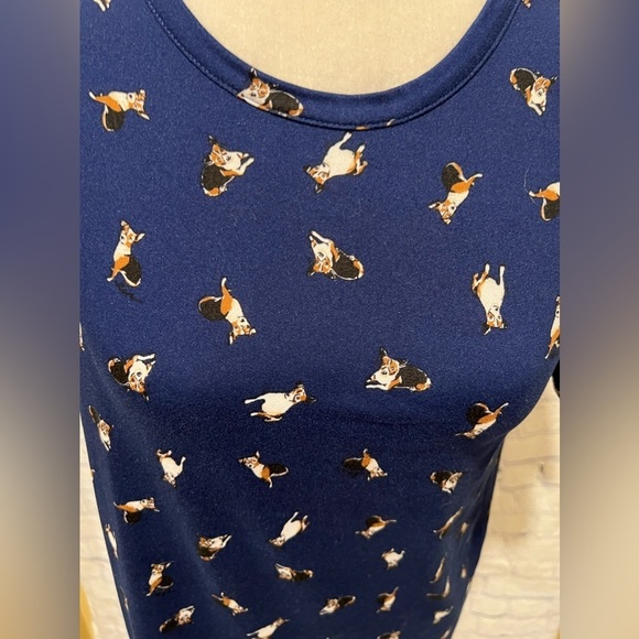 Ellen Degeneres nightgown ED gown With Dogs poly blend knit soft Size Small - Picture 2 of 5